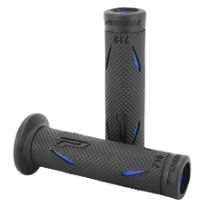 REVETEMENT POIGNEE PROGRIP MOTO ON ROAD 718 DOUBLE DENSITE BLEU/NOIR OPEN END 122mm (PAIRE)