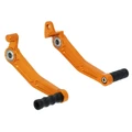 REAR BRAKE PEDAL/GEAR SHIFT PEDAL FOR KTM 125 DUKE ALU CNC ANODIZED ORANGE (PAIR)  -AVOC-