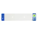 BANDE PLAQUE AUTO 520x110 POUR PVC VIERGE DEP. 51/EURO (VENDU A L'UNITE)