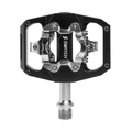 PEDALE GRAVEL / VTT  PLATE SWITCH FLIP CLIP ALU CNC NOIR 85 x 70 mm (COMPATIBLE SHIMANO SPD) (PAIRE)