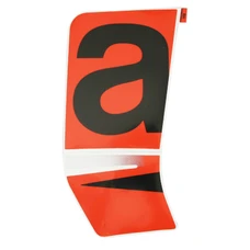 DECAL- RIGHT FRONT PANEL - "PIAGGIO GENUINE PART" APRILIA 50 SR 2018> BLANC 544/ROUGE 885/A -2H002290000A1