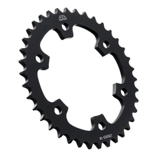 COURONNE MOTO ADAPTABLE ROYAL ENFIELD 650 CONTINENTAL GT 2019>2024, 650 INTERCEPTOR 2019>2024 525 38 DTS ACIER NOIR (DIAM 111/142/10.5) -JT SPROCKETS