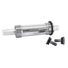 BOITIER PEDALIER CARRE ALU A ROULEMENT 159,5 mm POUR FATBIKE (boite de 100 mm DIAM 25,5 mm) FILETAGE ANGLAIS / BSC / 1,37x24