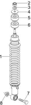 Suspension arrière - Amortisseur/s