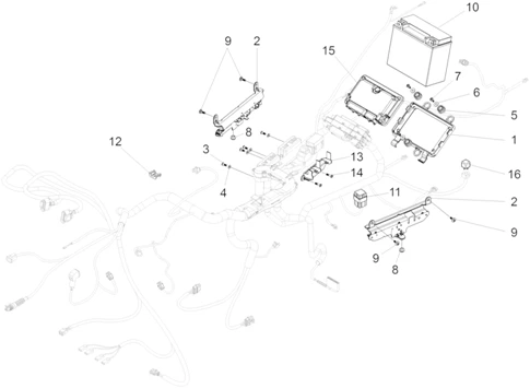 Circuit electrique arriere