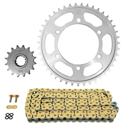 KIT CHAINE ADAPTABLE YAMAHA 700 MT-07 2014>, XSR 2017>2024 525 16x43 (DIAM COURONNE 110/130/10,25) (DEMULTIPLICATION ORIGINE) -AFAM