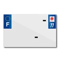 BANDE PLAQUE MOTO 210x130 POUR PVC VIERGE DEP. 77/EURO (VENDU A L'UNITE)