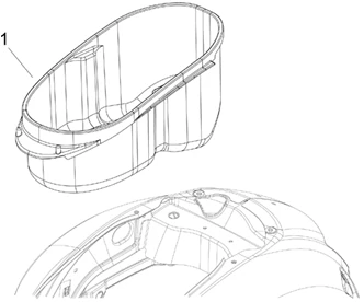Logement casque - Dessous de selle