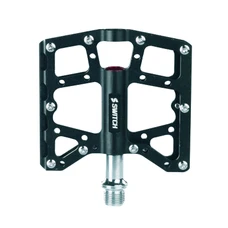 PEDALE VTT PLATEFORME DESCENTE / BMX SWITCH NORTH SHORE ALU NOIR FILETAGE 9/16 AVEC PICOTS (PAIRE) 110x95mm
