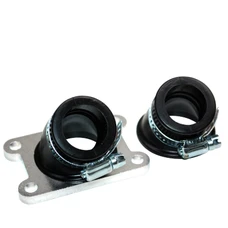 PIPE ADMISSION 50 A BOITE REPLAY SOUPLE POUR MINARELLI 50 AM6/MBK 50 X-POWER/YAMAHA 50 TZR/PEUGEOT 50 XPS/RIEJU 50 RS1, SMX (POUR PHBG/PHVA, DIAMETRE INTERIEUR 24mm, AVEC 2 MANCHONS 30- + 45-)
