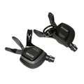GEAR SHIFTERS SET-FOR ROAD BIKE- P2R FOR FLAT BAR- 11 speed PUSH-PULL COMPATIBLE SHIMANO DOUBLE (PAIR)