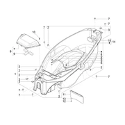 Logement casque - Dessous de selle