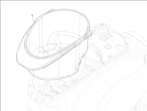Logement casque - Dessous de selle