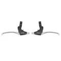 LEVIER DE FREIN VTT/VTC V-BRAKE 4 DOIGTS NEWTON ALU ARGENT/NOIR (PAIRE SUR CARTE)