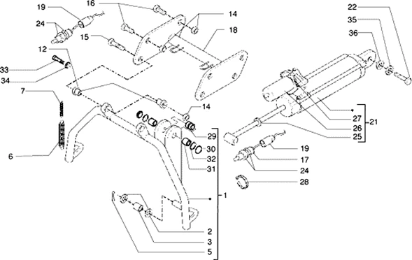 Béquille électro-hydraulique