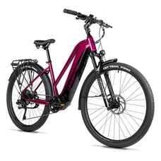 VELO ELECTRIQUE/VAE VTC 28 LEADER FOX BARNET 2025 FEMME VIOLET 9V MOTEUR CENTRAL BAFANG M510 36V 95Nm BATTERIE 20Ah (18'' - H46cm - TAILLE M - POUR ADULTE DE 168cm à 178cm)