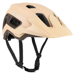 CASQUE VELO ADULTE NEWTON VTT CORSICA CREME / MARRON MAT TAILLE 55-58 REGLAGE MOLETTE 330 g