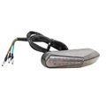 FEU ARRIERE 50 A BOITE/MOTO TRIANGLE FUME A LEDS AVEC STOP + ECLAIRAGE (HOMOLOGUE CE) -P2R