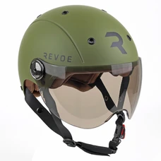 URBAN ADULT HELMET - REVOE KARM - KAKI MATT - Euro 57-58 Adjustable visor, removable ear protections (IN BOX) COMPATIBLE EBIKE/ESCOOTER - APPROVED EN1078+A1