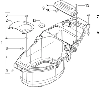 Logement casque - Dessous de selle