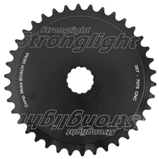 PLATEAU VAE/E-BIKE DIRECT MOUNT POUR BOSCH STRONGLIGHT -3- 38DTS MONO NOIR ALU (PLATEAU PLEIN 3ème GENERATION) -INCLUS PARE CHAINE HEBIE