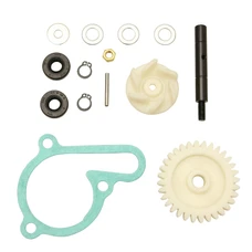 KIT REPARATION POMPE A EAU 50 A BOITE ADAPTABLE DERBI 50 SENDA 2006>, GPR 2006>/APRILIA 50 RS 2006>/GILERA 50 SMT, RCR 2006> (MOTEUR PIAGGIO EURO 3) AVEC PIGNON ENTRAINEMENT (KIT COMP) -P2R