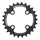 CHAINRING FOR MTB- 4 Arms- INNER FOR DOUBLE 26T.Ø 64 CHINOOK ALUMINIUM BLACK- TA FOR SHIMANO / SRAM / RACE FACE / FSA 10/11 SPEED-.