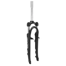 FOURCHE VTC 28 " ZOOM SWIFT ALU RESSORT/ELASTOMERE NOIR DEB. 45mm COMPATIBLE FREIN A DISQUE 160mm PIVOT (107mm) FILETE 1"1/8-25,4 INTERIEUR avec fixation pour porte bagage