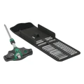 CLIQUET MANCHE EN T WERA 400 KOMPAKT 1/4 AVEC EMBOUTS VISSAGE NOIR/VERT (SET 17 PIECES) -MARQUE ALLEMANDE POUR LES ATELIERS
