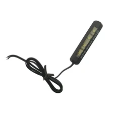 LICENSE PLATE LIGHT REPLAY WITH LEDS (BAR SHAPED) BLACK (4 CLEAR LEDS) -CEE APPROVED-(L 60mm / H 13mm / W 5mm)