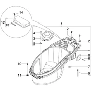Logement casque - Dessous de selle