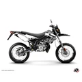 KIT DECO AUTOCOLLANT/STICKER 50 A BOITE PREDATOR BLANC POUR DERBI 50 XTREME, XRACE 2005>2009  -KUTVEK-