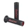 REVETEMENT POIGNEE DOMINO MOTO ON ROAD A010 NOIR/ROUGE OPEN END 120-125mm (PAIRE)