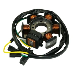 IGNITION STATOR FOR 50CC MOTORBIKE MINARELLI 50 AM6 (DUCATI, LONG BUNDLE WITH PLATE) -SELECTION P2R