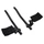 TT BAR ENDS Ø 31,8-25,8 -ALUMINIUM- BLACK MATT "LOW RIDE" WITH ARMS REST