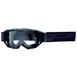MASQUE/LUNETTES CROSS PROGRIP 3300 TR VISION GO NOIR MAT ECRAN TRANSPARENT ANTI-RAYURES/ANTI U.V./ANTI-BUEE (HOMOLOGUE CE-EN-N- AC-96025 REV.2)
