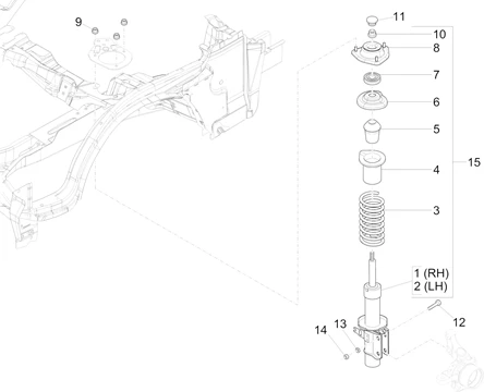 Suspension avant - Amortisseur/s