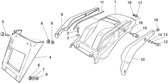 Carrosserie arriére - Garde-boue