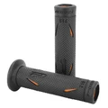 REVETEMENT POIGNEE PROGRIP MOTO ON ROAD 718 DOUBLE DENSITE ORANGE/NOIR OPEN END 122mm (PAIRE)