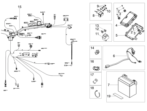 Circuit electrique arrière