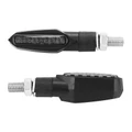 CLIGNOTANT UNIVERSEL REPLAY XRUN 3 12 LEDS AVEC TEMOINS 3 LEDS BASE ABS FUME/NOIR (L 63mm / H 18mm / L 22mm) (HOMOLOGUE CE) (PAIRE)