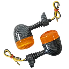 TURN SIGNAL FOR 50cc MOTORBIKE DERBI 50 SENDA 1995> ORANGE/CARBON (PAIR)     -REPLAY-