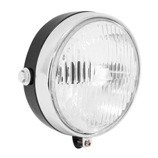 PHARE/PROJECTEUR CYCLO ADAPTABLE PEUGEOT 103 / MBK 51, 88 ROND DIAM 150 mm NOIR (AVEC INTERRUPTEUR) -SELECTION P2R