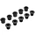 CHAINRING BOLT SET- NEWTON - ALUMINIUM BLACK FOR DOUBLE (SET OF 5)