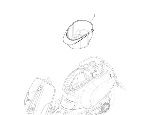 Logement casque - Dessous de selle