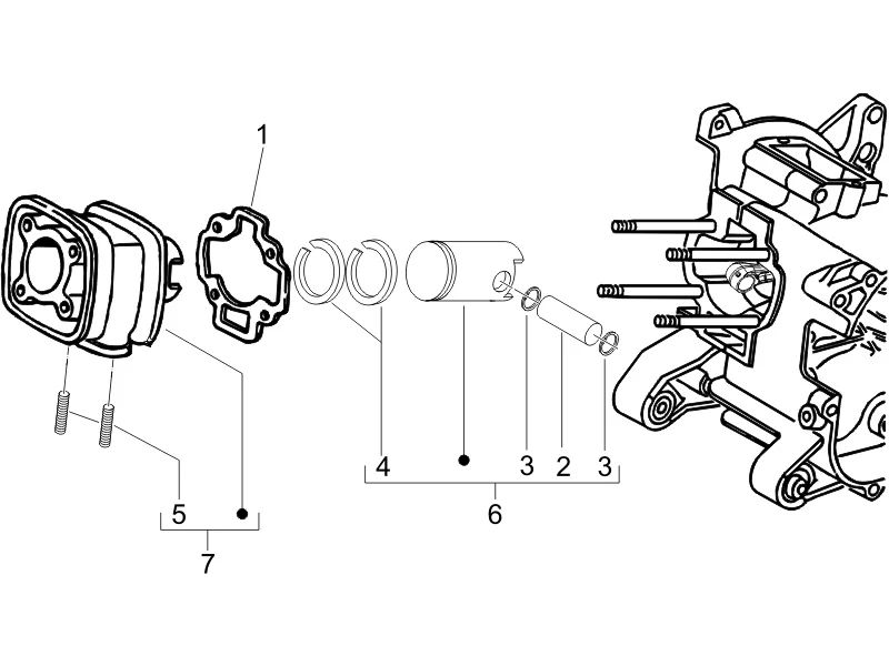 Groupe cylindre-piston-axe 