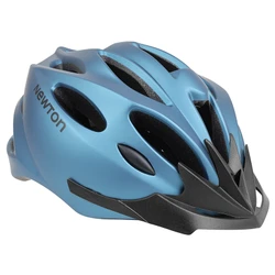 CASQUE VELO ADULTE NEWTON ROUTE/VTT SPORT BLEU MAT IN-MOLD FERMETURE BOUCLE FIDLOCK TAILLE 55-58 AVEC VISIERE ET LOCK (VENDU EN BOITE)