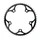 CHAINRING FOR ROAD BIKE- 5 Arms- 50T.Ø 130 -OUTER- ALUMINIUM BLACK- 7075 TA ALIZE (SHIMANO TYPE)8/9/10 Speed