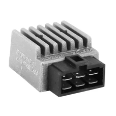 REGULATEUR DE TENSION 50 A BOITE ADAPTABLE APRILIA 50 RS, RX, SX 2006>2010 / GILERA 50 RCR, SMT 2006>2007 / DERBI 50 SENDA R XTREM, SENDA R XRACE 2003>2006  (12V/85W - 6 COSSES)  -SELECTION P2R-