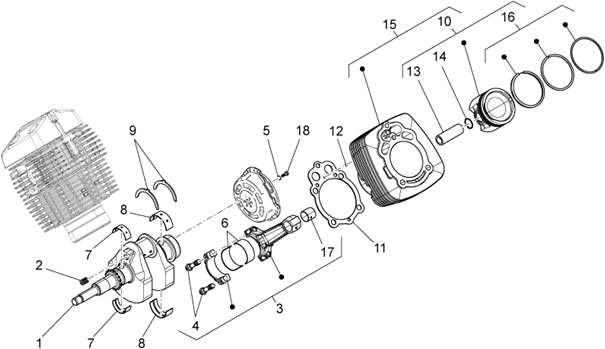 Arbre moteur cpl.